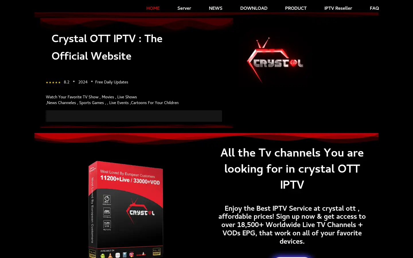 Screenshot of crystalotte.com