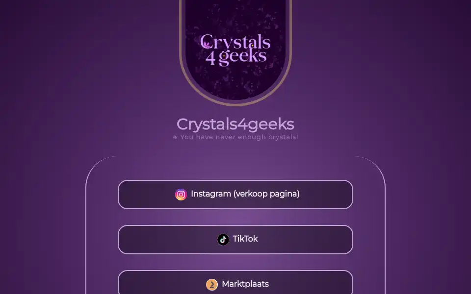 Screenshot of crystals4geeks.nl