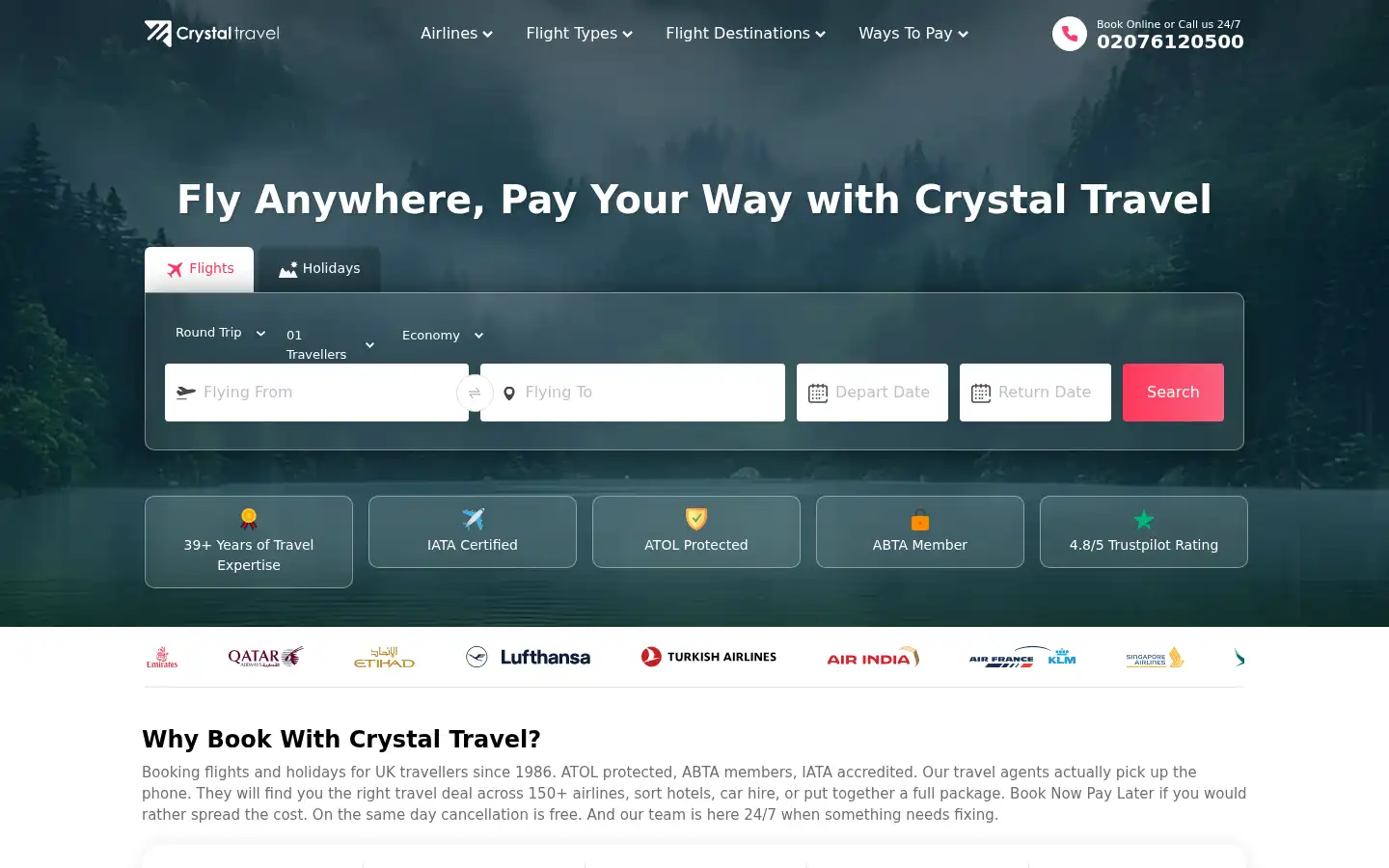 Screenshot of crystaltravel.co.uk