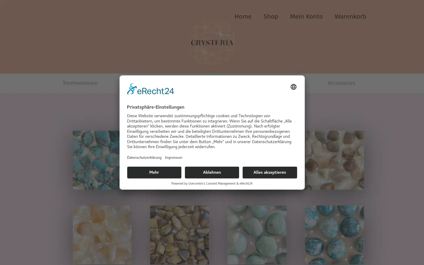 Screenshot of crysteria.de