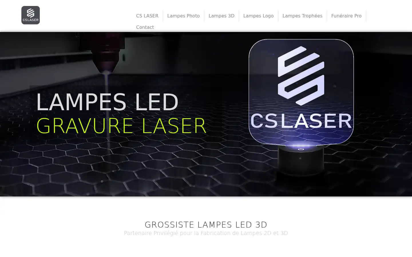 Screenshot of cs-laser.com