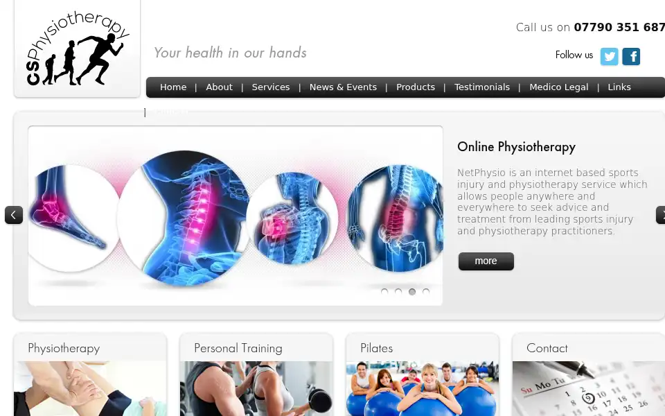 Screenshot of cs-physiotherapy.co.uk