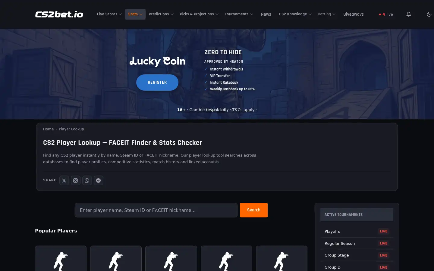 Screenshot of cs2bet.io