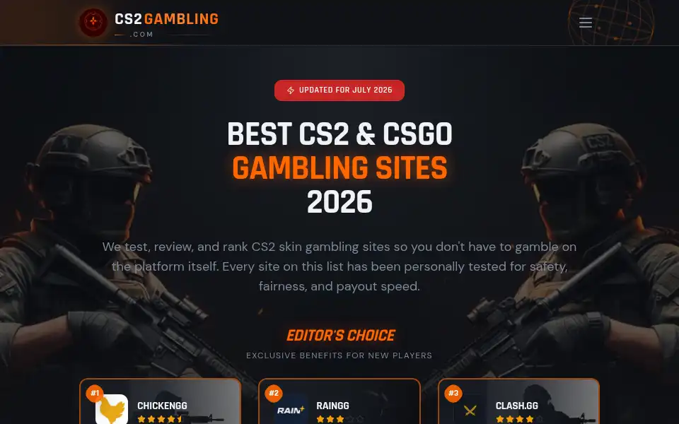 Screenshot of cs2gambling.com