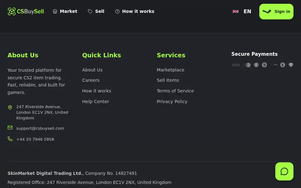Screenshot of csbuysell.com
