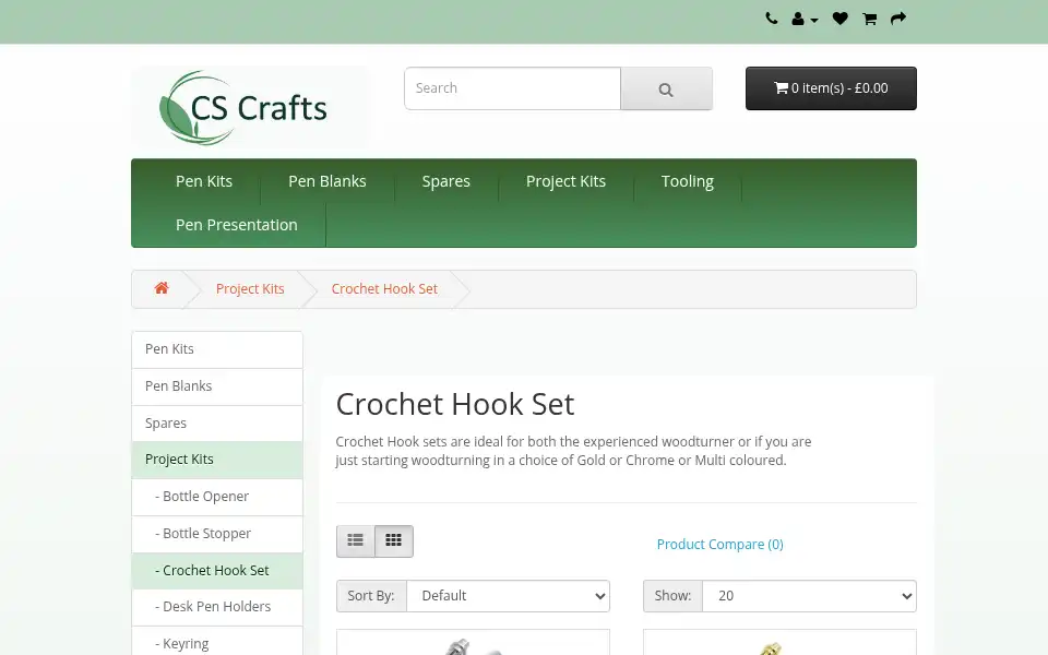 Screenshot of cscrafts.co.uk