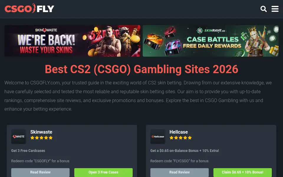Screenshot of csgofly.com