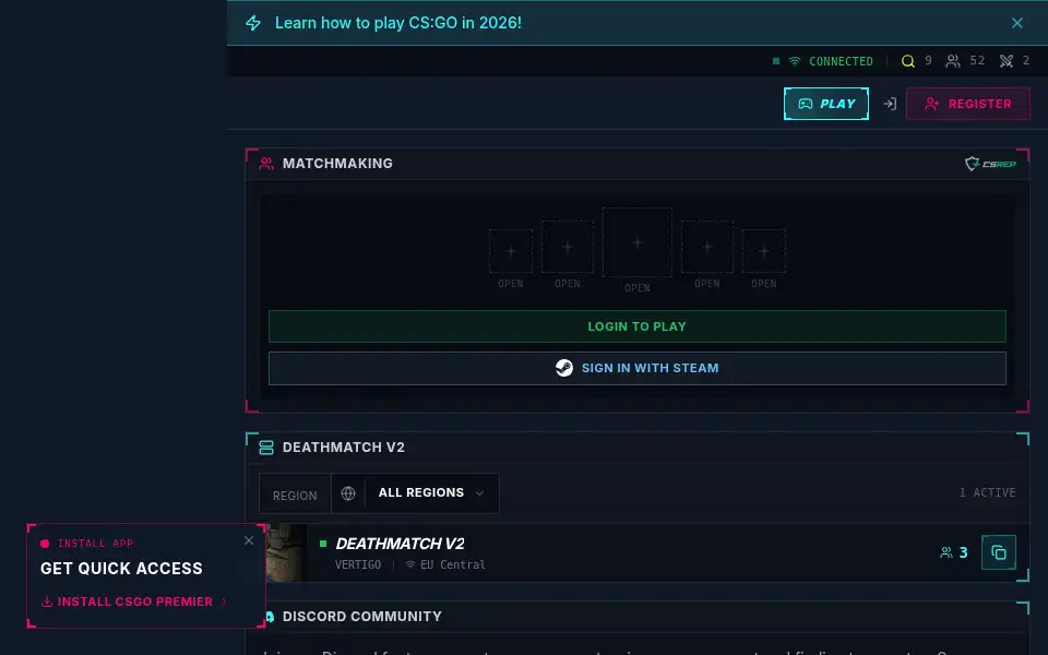 Screenshot of csgopremier.com