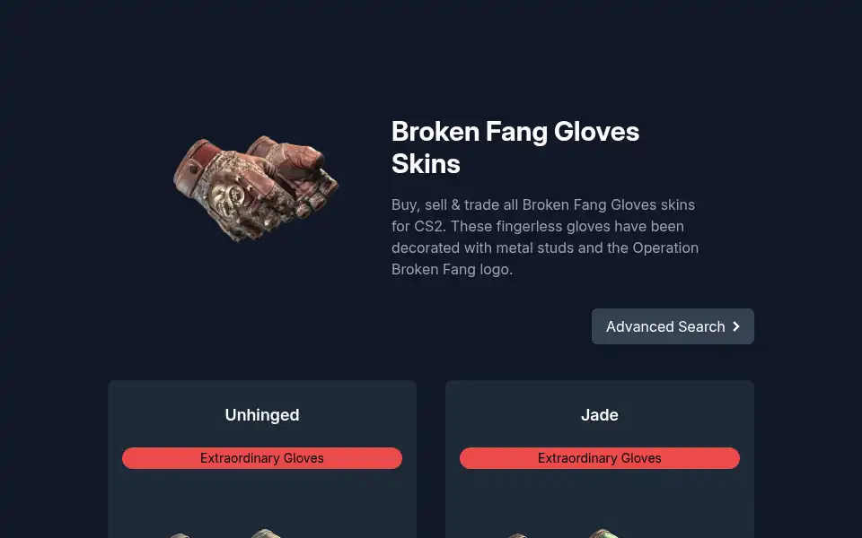 Screenshot of csgoskins.gg
