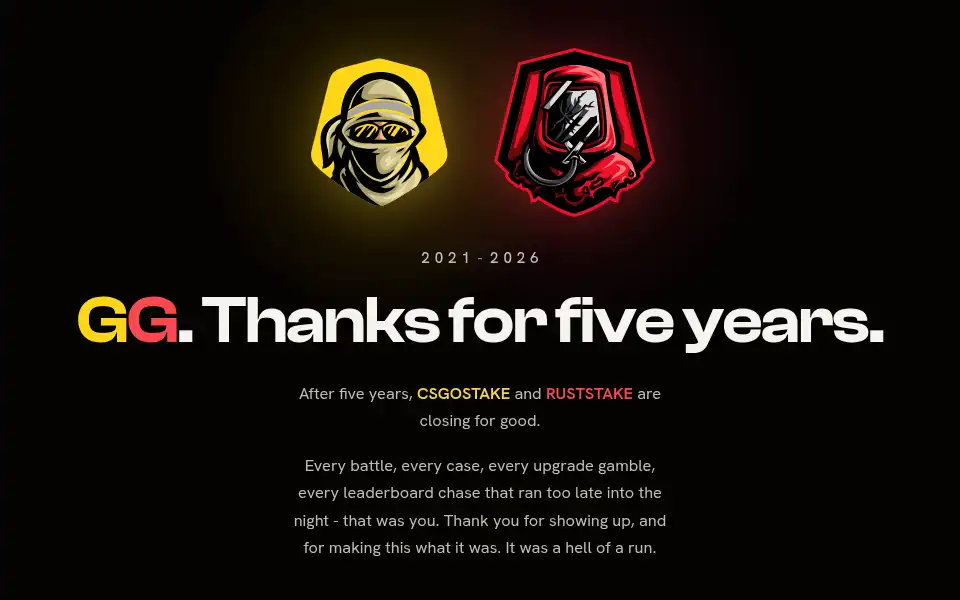 Screenshot of csgostake.com