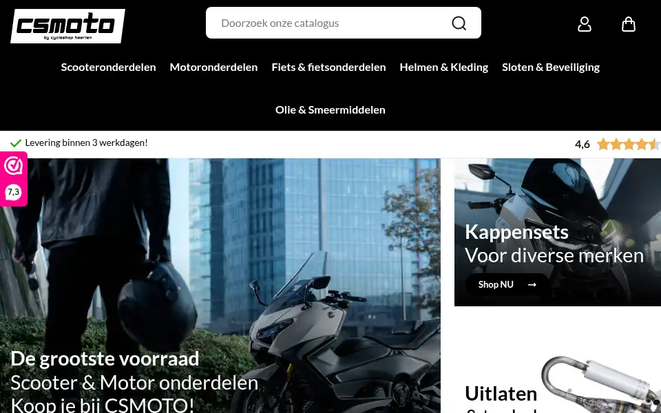 Screenshot of csmoto.nl