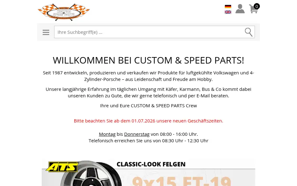Screenshot of csp-shop.de