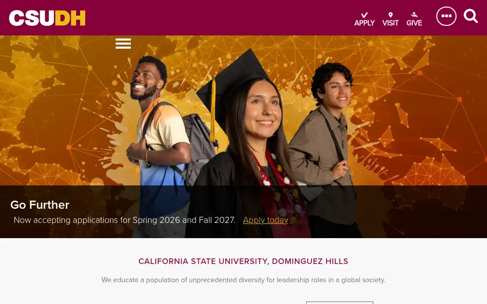 Screenshot of csudh.edu