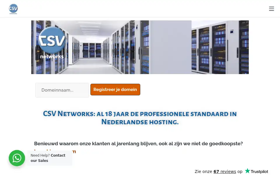 Screenshot of csv-networks.nl