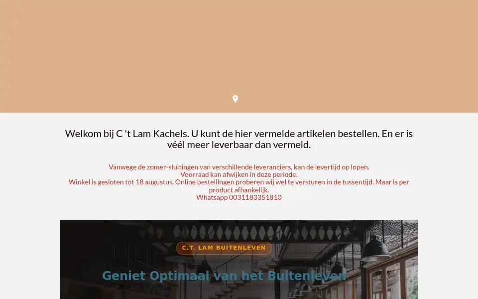 Screenshot of ctlam-kachels.nl