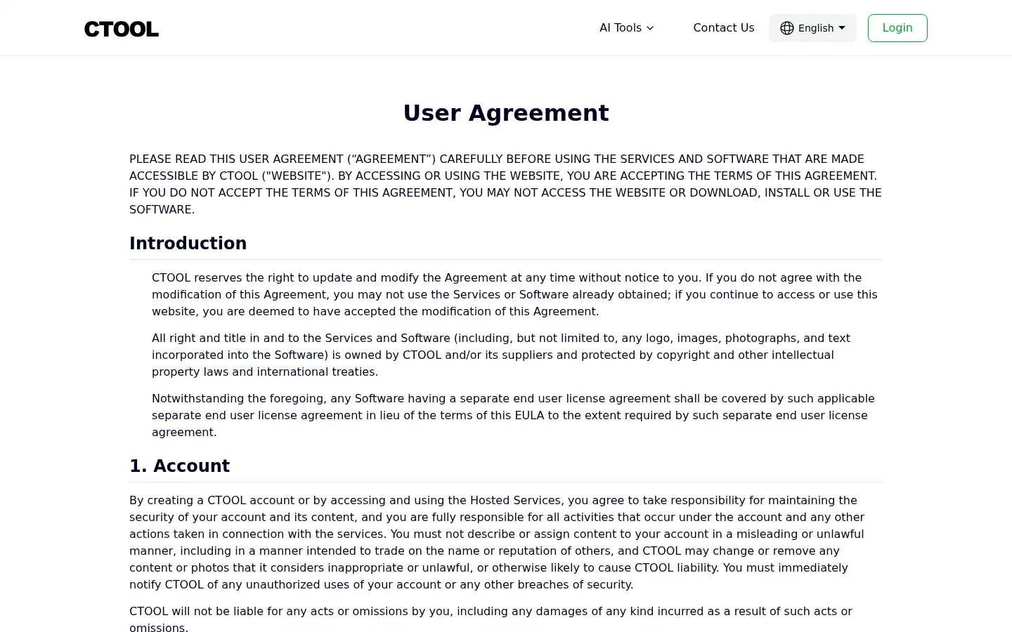 Screenshot of ctool.ai