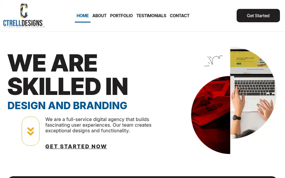 Screenshot of ctrelldesigns.com
