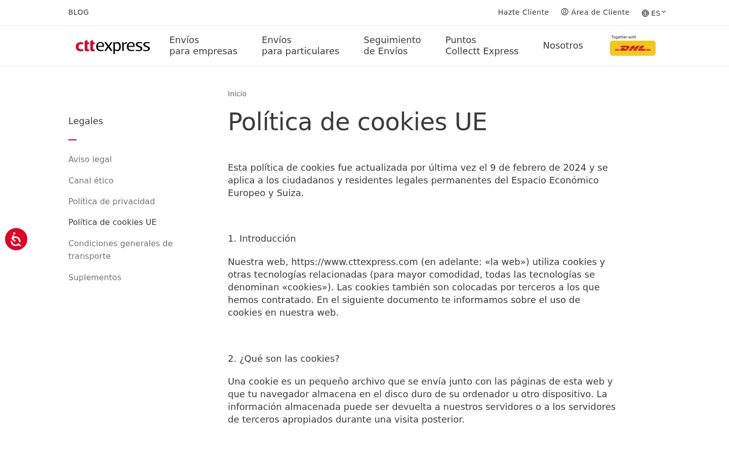 Screenshot of cttexpress.com