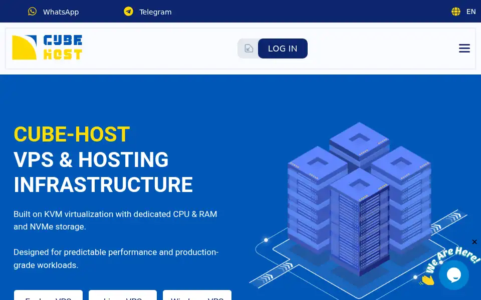 Screenshot of cube-host.net