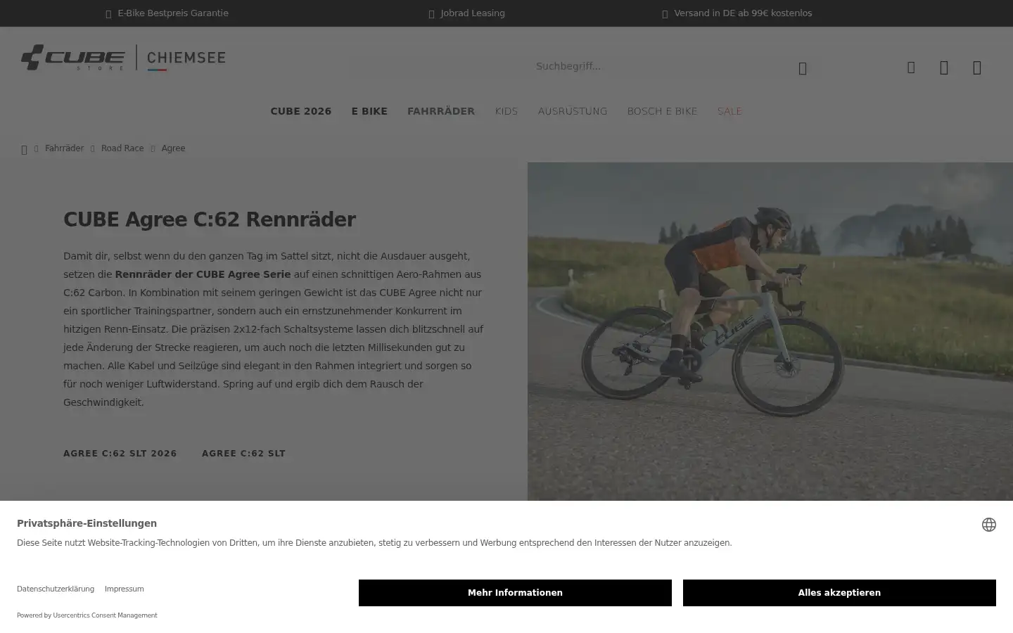 Screenshot of cube-shop-chiemsee.de