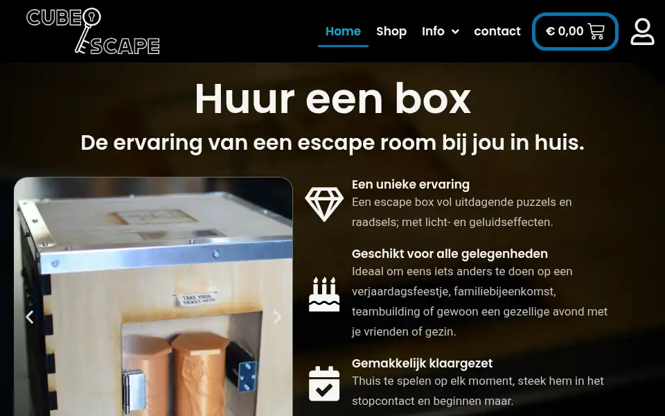 Screenshot of cubescape.be