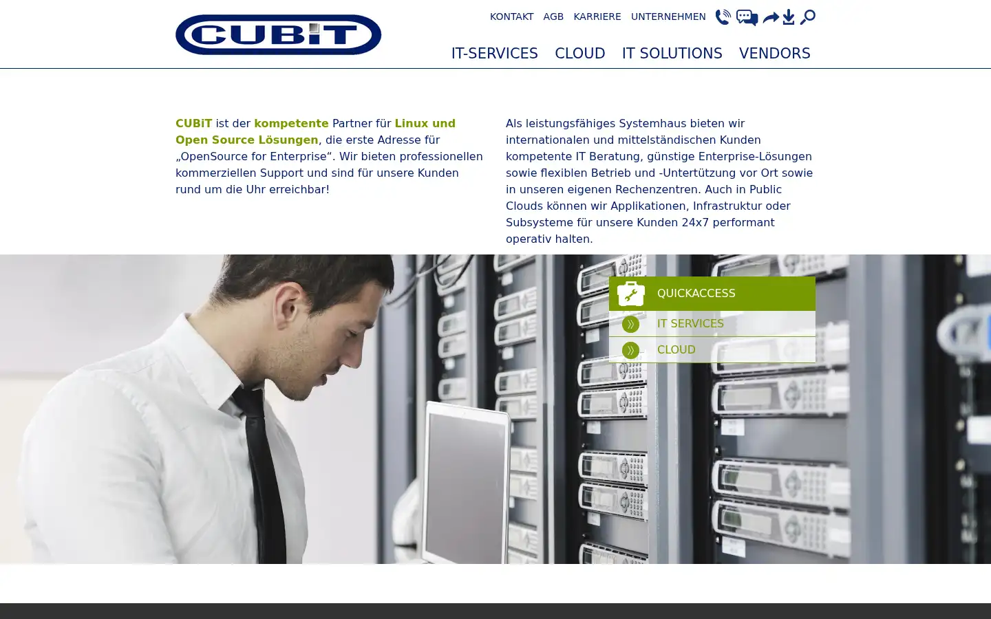 Screenshot of cubit.at
