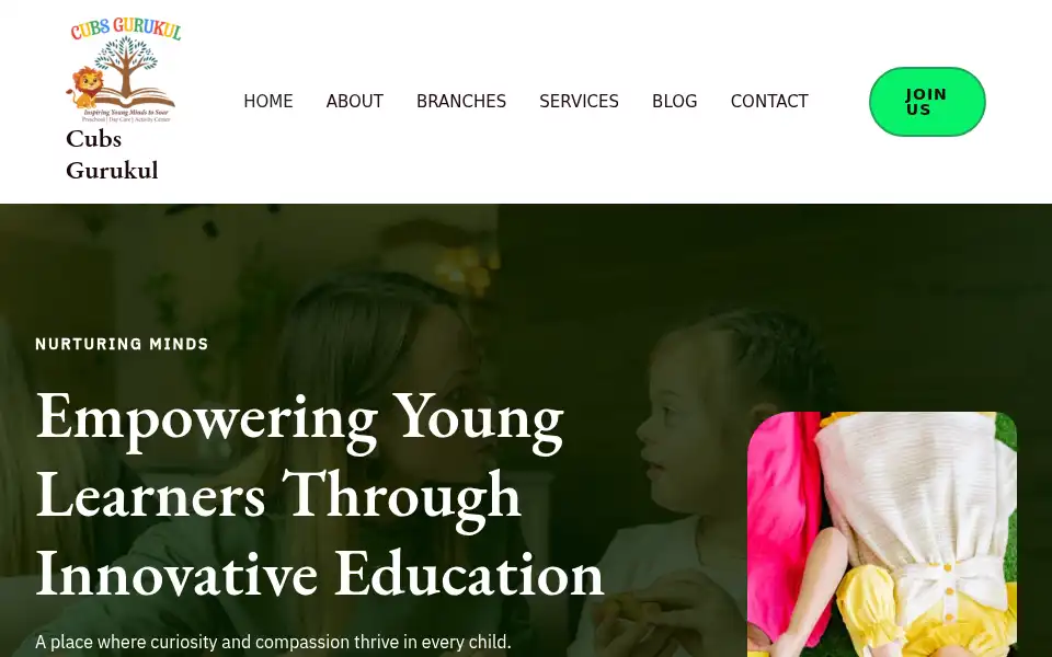 Screenshot of cubsgurukul.com