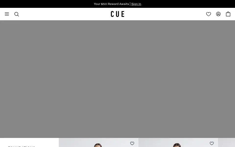 Screenshot of cue.com