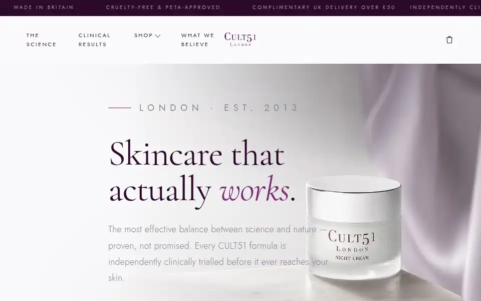 Screenshot of cult51.com