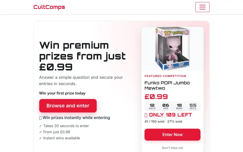 Screenshot of cultcomps.com
