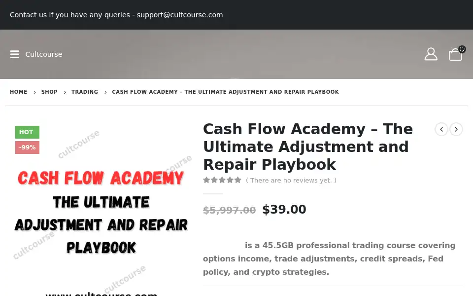 Screenshot of cultcourse.com