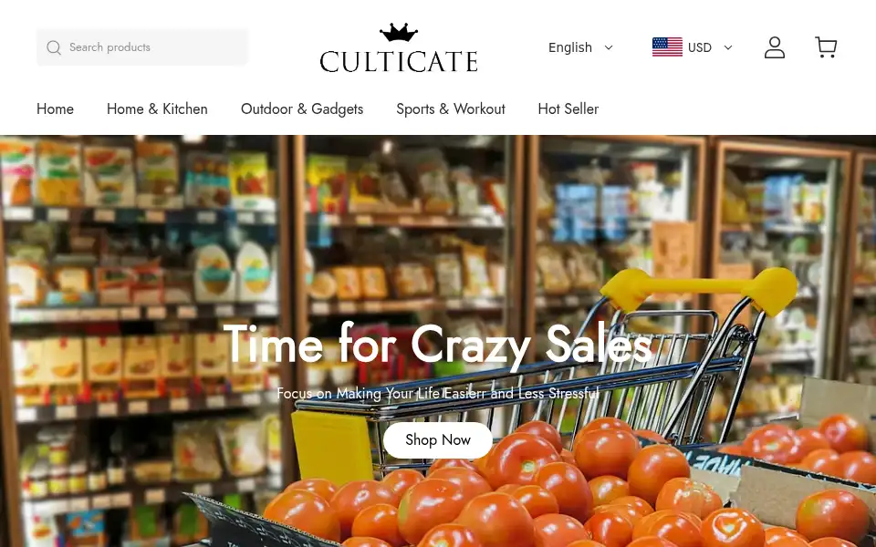 Screenshot of culticate.com