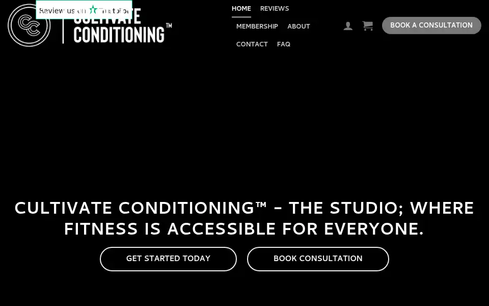 Screenshot of cultivateconditioning.co.uk