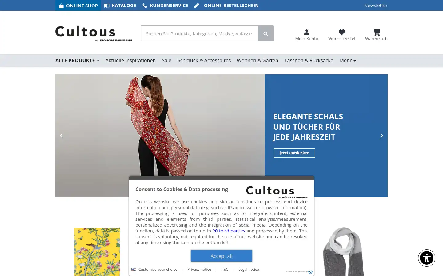Screenshot of cultous.de
