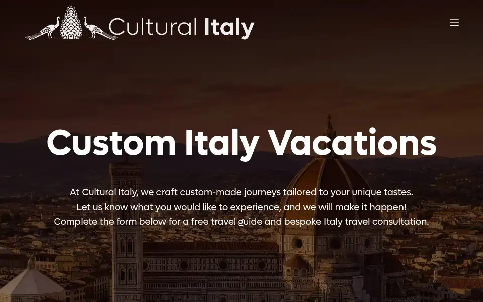Screenshot of culturalitaly.com
