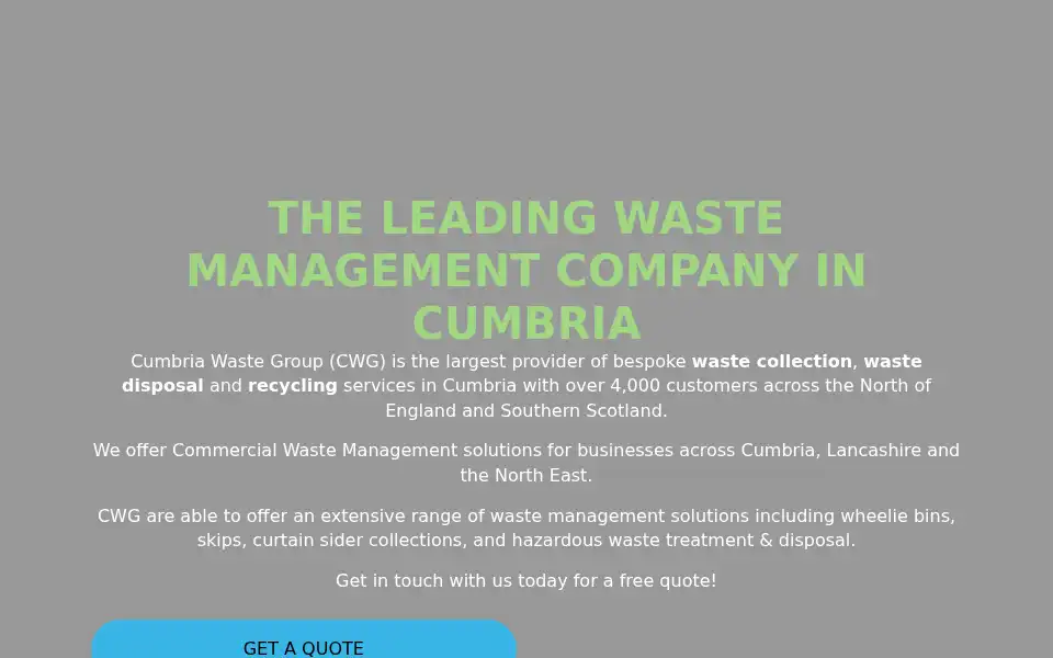 Screenshot of cumbriawaste.co.uk