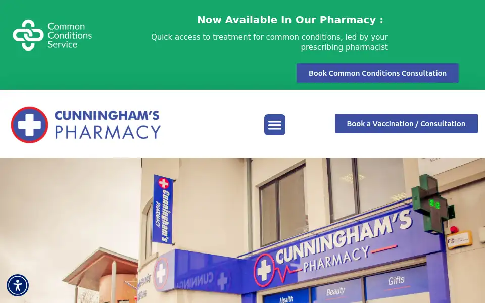 Screenshot of cunninghamspharmacy.com