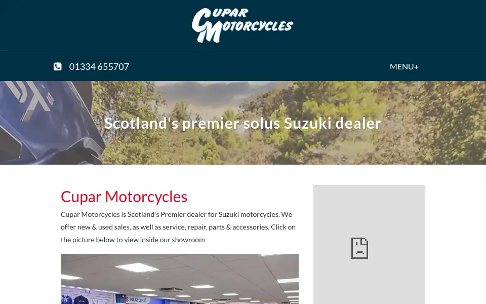 Screenshot of cupar.co.uk