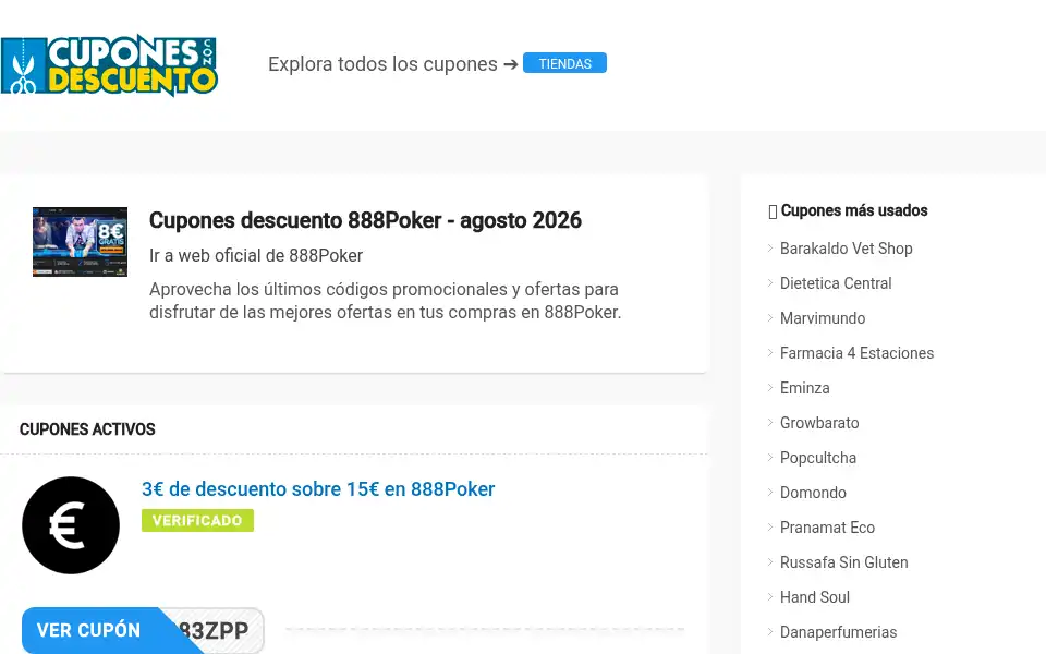 Screenshot of cuponescondescuento.com