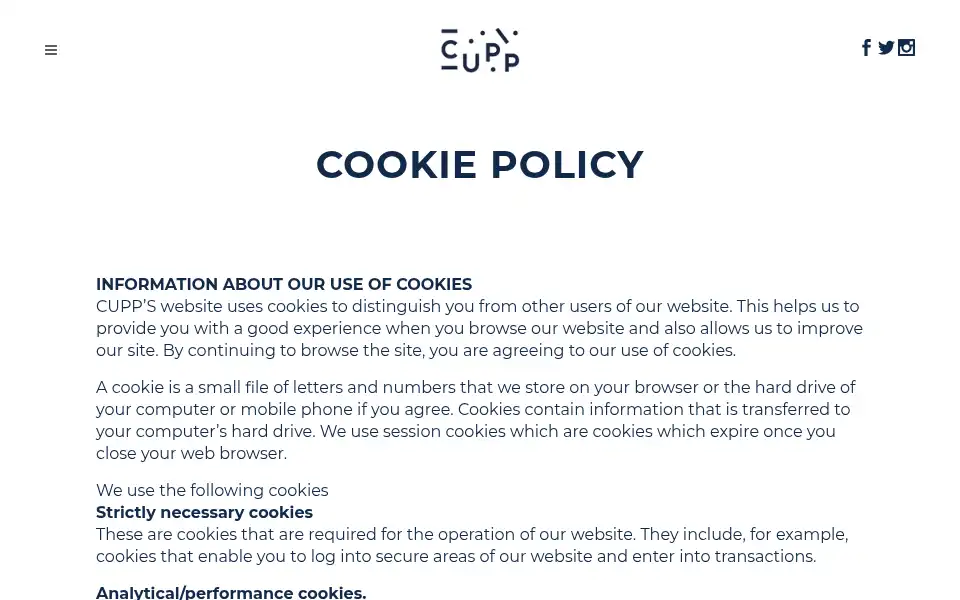 Screenshot of cuppbubbletea.co.uk
