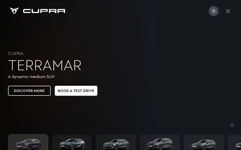Screenshot of cupraofficial.com.au