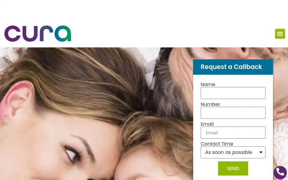 Screenshot of curainsurance.co.uk