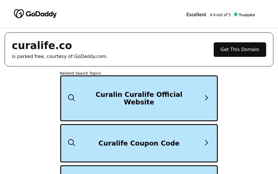 Screenshot of curalife.co
