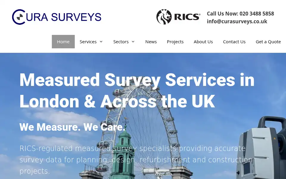 Screenshot of curasurveys.co.uk