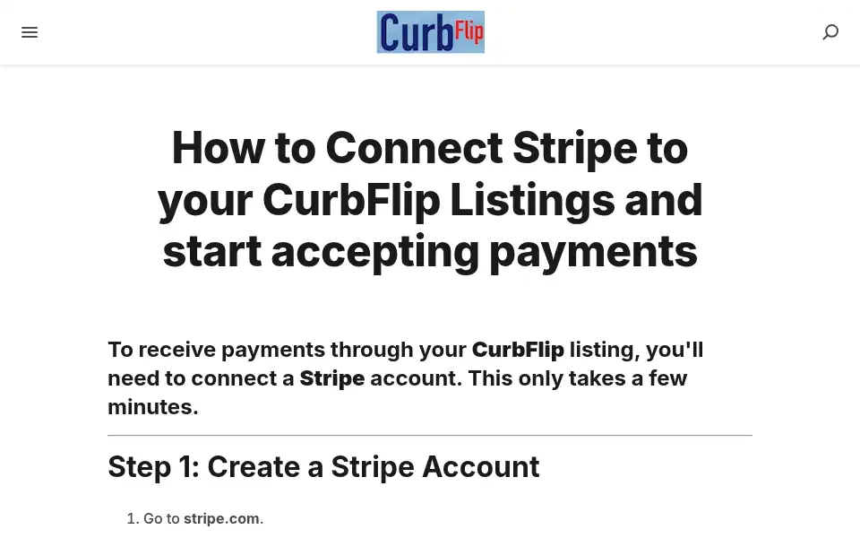 Screenshot of curbflip.com