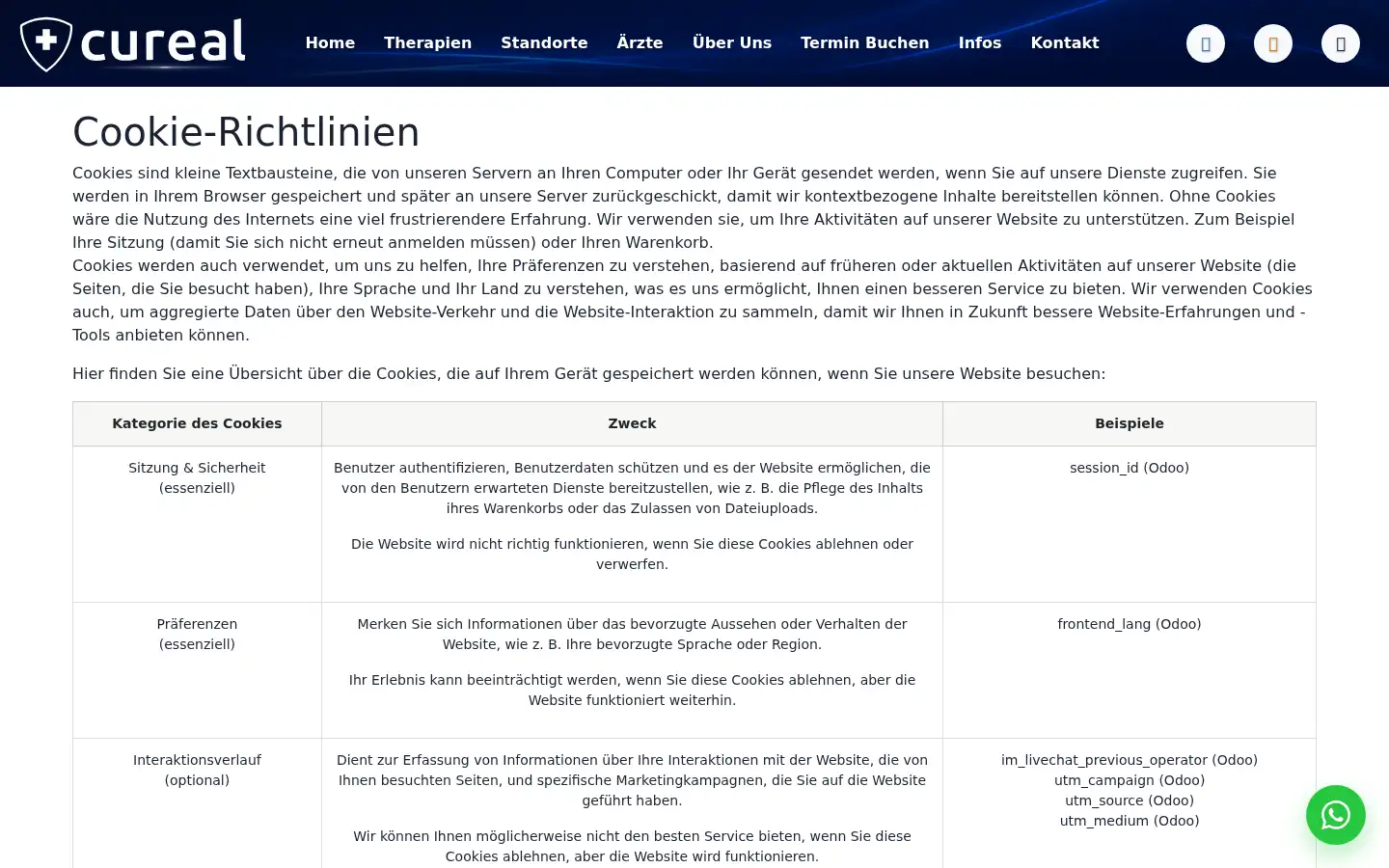 Screenshot of cureal.de
