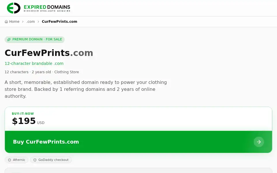 Screenshot of curfewprints.com