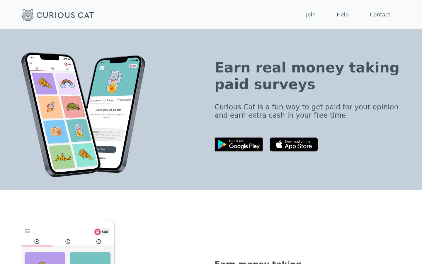 Screenshot of curiouscatapp.com