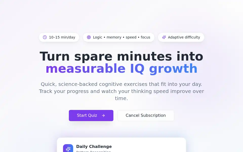Screenshot of curiqus.com
