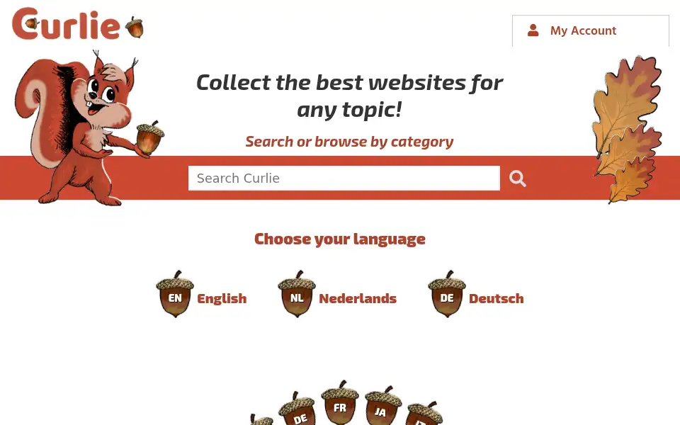 Screenshot of curlie.org